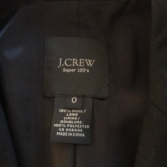 J Crew Super 120s Black Suit Jacket - Picture 2 of 2